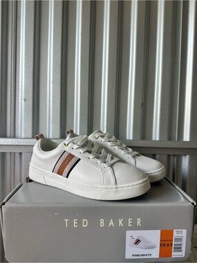 Ted Baker White Sneakers with Pink/White size 8.5